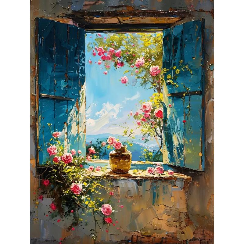 Абстрактные красочные граффити городской пейзаж холст картины современное искусство вид на море эстетические постеры принты декор гостиной