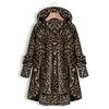 Women's Coat Button Plush Solid Color Hooded Jacket