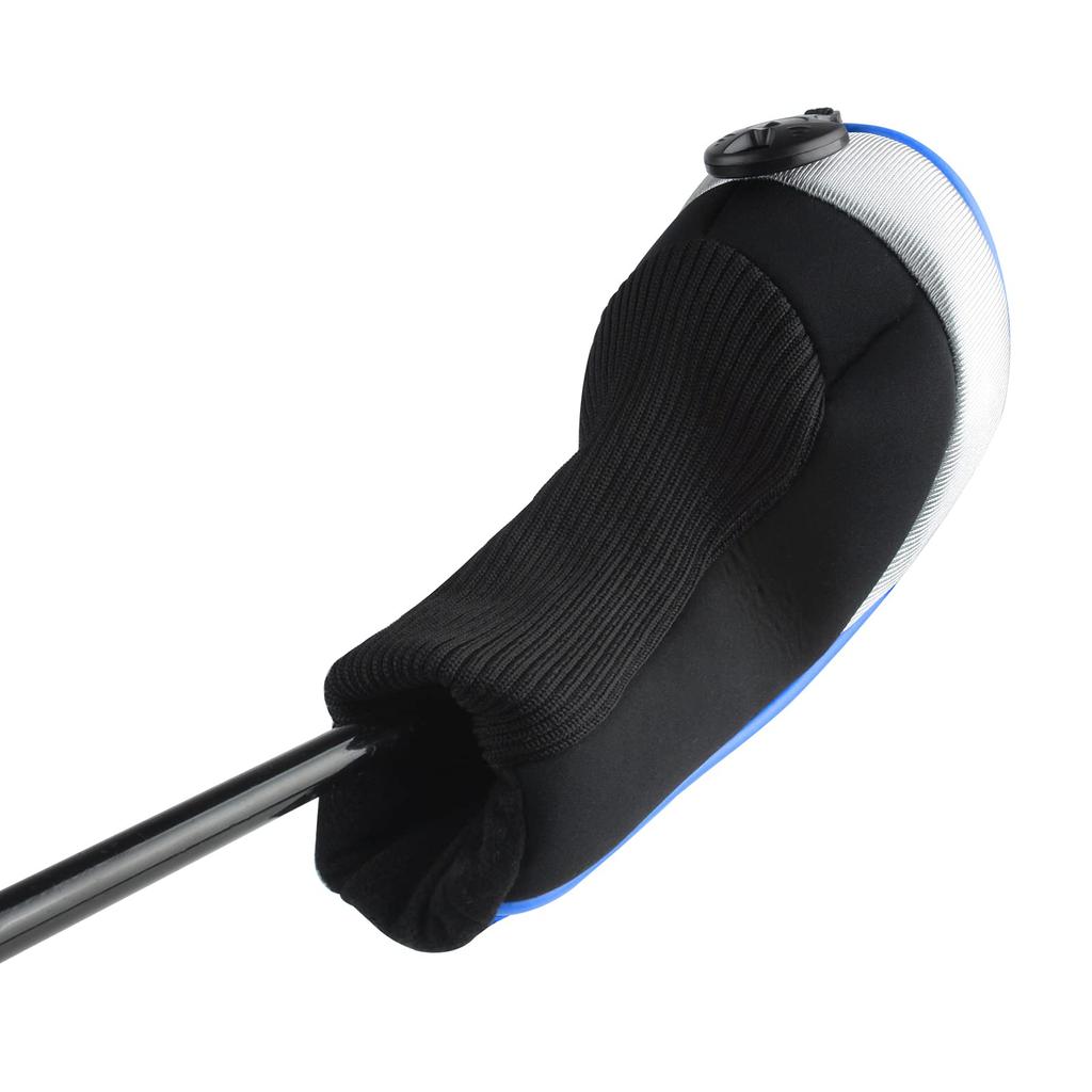 Andux Golf Гибридные чехлы для клюшек, набор из 2 штук со сменными номерными бирками (ЧерныйСиний)