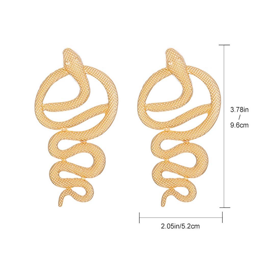 Преувеличенная индивидуальность в стиле панк, альтернативный змеиный стиль, модный показ, серьги из сплава в виде змеи для женщин