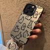 Чехол для телефона с рисунком кролика, выполненным линиями, подходит для iPhone 17 16 15 14 13 12 11 Pro/Max/Plus, противоударный и защищающий от падений