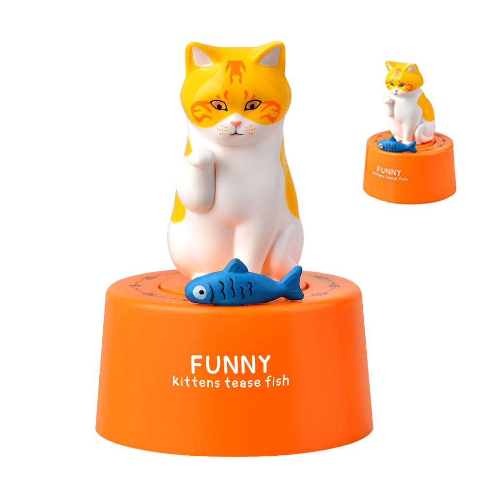 Милый мультяшный кухонный механический таймер с изображением животного, 60-минутный визуальный таймер обратного отсчета для праздничных подарков, для готовки, выпечки, учебы