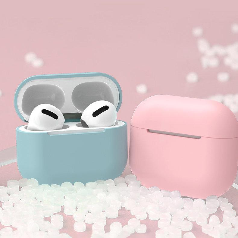 Silicone Soft Pink AirPods Pro Case Cover by Hurtel
