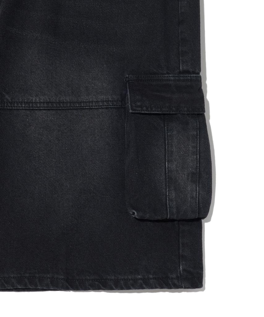 PHYSICAL DEPARTMENT Bermuda Cargo Denim Pants_Black
