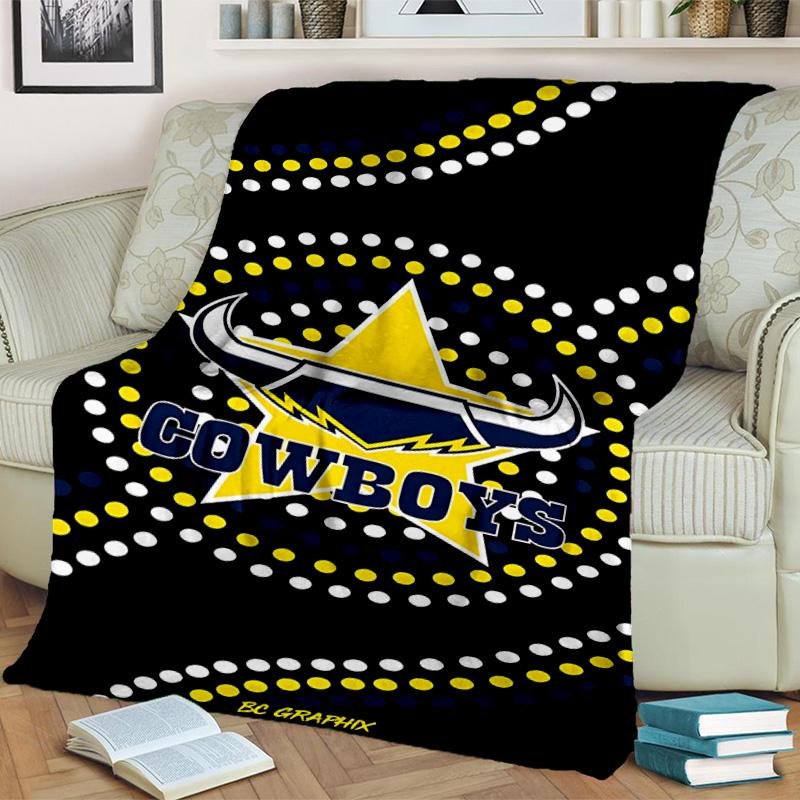 North Queensland Rugby Blanket Suitable for Sofas, Beds, Offices, And Camping - Perfect Gift for Halloween Christmas