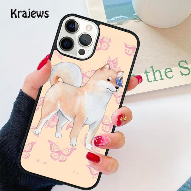 Животное Милая Собака Акита мягкий Чехол для Телефона Cover Для iPhone 17 Air 16 15 14 plus 11 12 13 pro max coque Оболочка Fundas