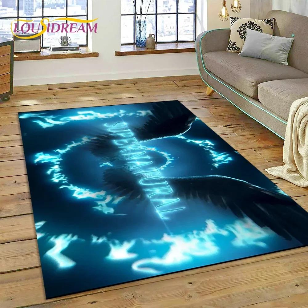 SPN Новейший Ковер с 3D-изображением Дина и Сэма из Сверхъестественного для Спальни, Гостиной, Дома, Декор для Дивана, Детская Игровая Большая Декоративная Напольный Коврик