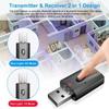 Bluetooth-адаптер 5.0 USB Беспроводной Bluetooth-передатчик Приемник Музыка Аудио для ПК ТВ Автомобиля Громкая связь 3,5 мм AUX-адаптер