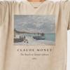 Comfort Colors® Пляж в Сент-Адрезе, 100% Хлопок, Футболка Клода Моне, Подарок Художнику для нее, Футболка для Любителя Импрессионизма