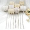 Двухрядная цепочка из бусин под жемчуг, половина лица, для DIY ожерелий и декора штор