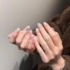 Серебряные ногти «Кошачий глаз» со снежинками: Супер-Флэш, Универсальные Ручные Накладные Ногти для Осени/Зимы