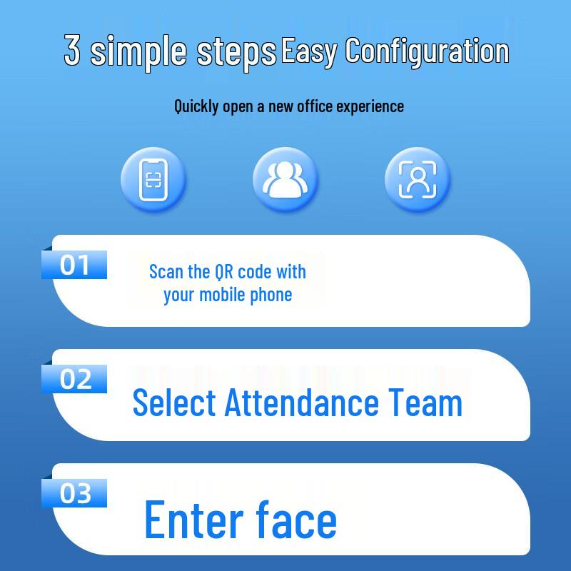 Enterprise WeChat Face Recognition Access Control & Attendance System CN plug (adapter included)
