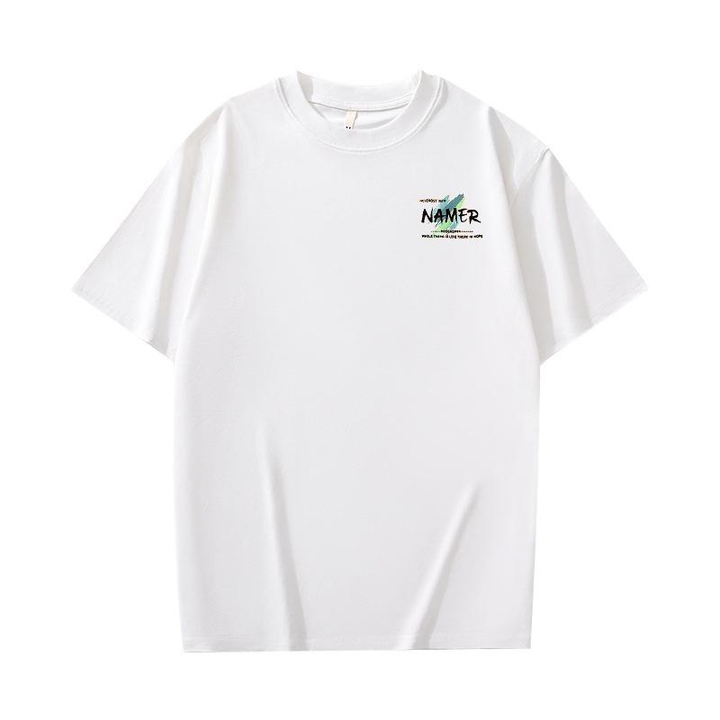 Мужская летняя футболка в стиле ретро из плотного хлопка с коротким рукавом, 200 г, универсальная