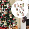 18/27Pcs Wooden Christmas Snowman Ornaments Snowman Pendant Hanging Crafts  Christmas Tree Decor