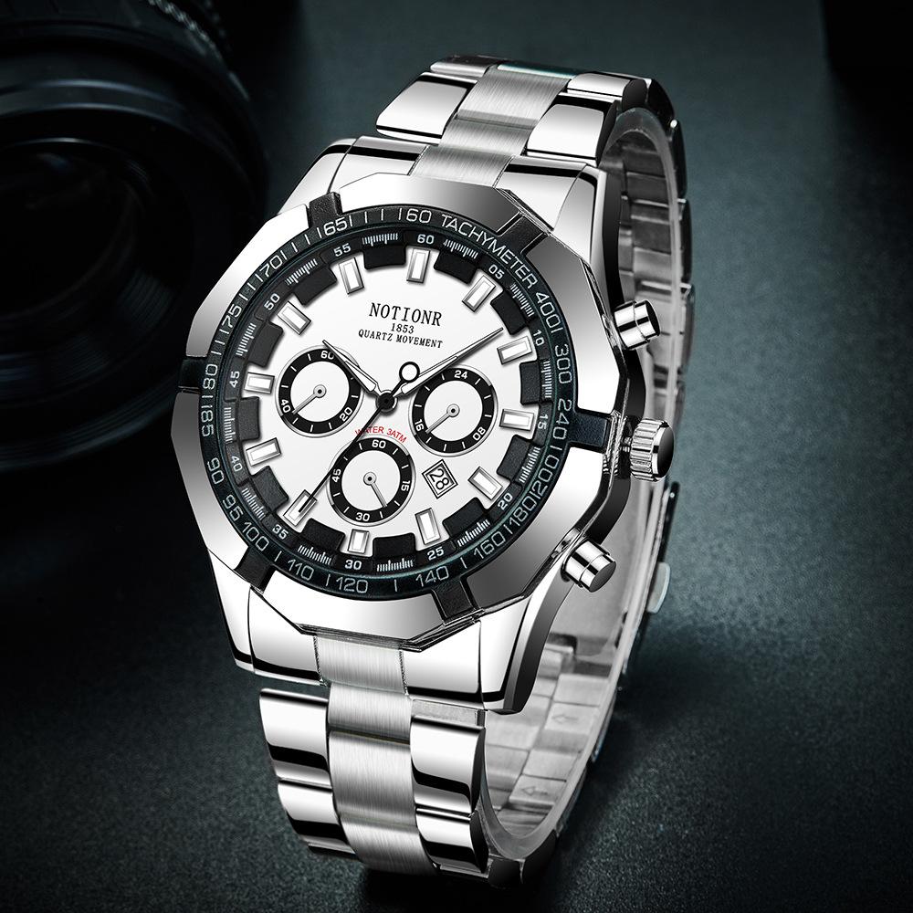 Классические деловые мужские часы Кварцевые часы Часы с несколькими циферблатами Повседневные спортивные мужские часы Аналоговые часы с календарем