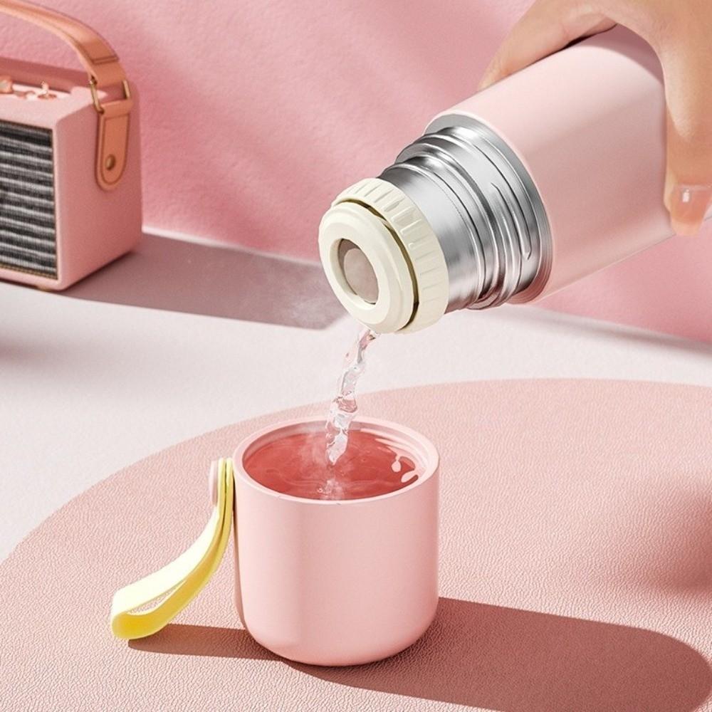 Creative Gradient Design Thermos Cup Leak-Proof High Appearance Insulated Cup Stainless Steel Double Lid Cup Daily Use