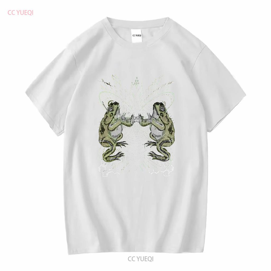 Glowing Bufo Alvarius Psy Trance T Shirt UV Active Goa Festival Psychedelic Tribal Men Screenprinted Art DMT Toad vintage