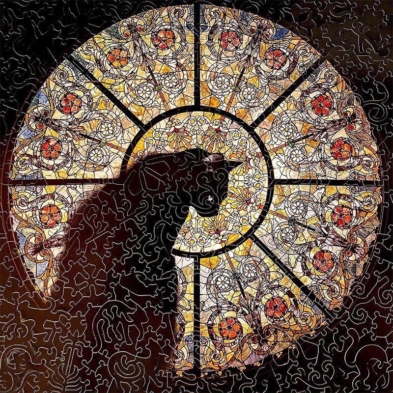 30*30 см пазл в форме церковного кота в форме соборного кота, 372 элемента, деревянная рамка для подарков на дни рождения и дни святого Валентина, игрушки