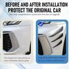 Pack-6 Car Spoiler Canards Kit, Universal Auto Front Bumper Lip Splitter, Body Anti-Collision Diffuser, Exterior Soft Rubber Decorative Stickers