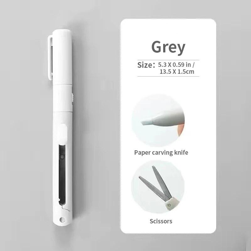 1 шт. Мини Портативные Ножницы Нож Для Резки Бумаги 2 В 1 Многофункциональные Карманные Ручки Форма Скрапбукинга Резьба Резка Художественные Инструменты