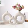 Пластиковая ваза Nordic White Creative Spiral Flower Vases Pamas Grass Pot Aesthetics Flower Arrangement Container Home Table Decor