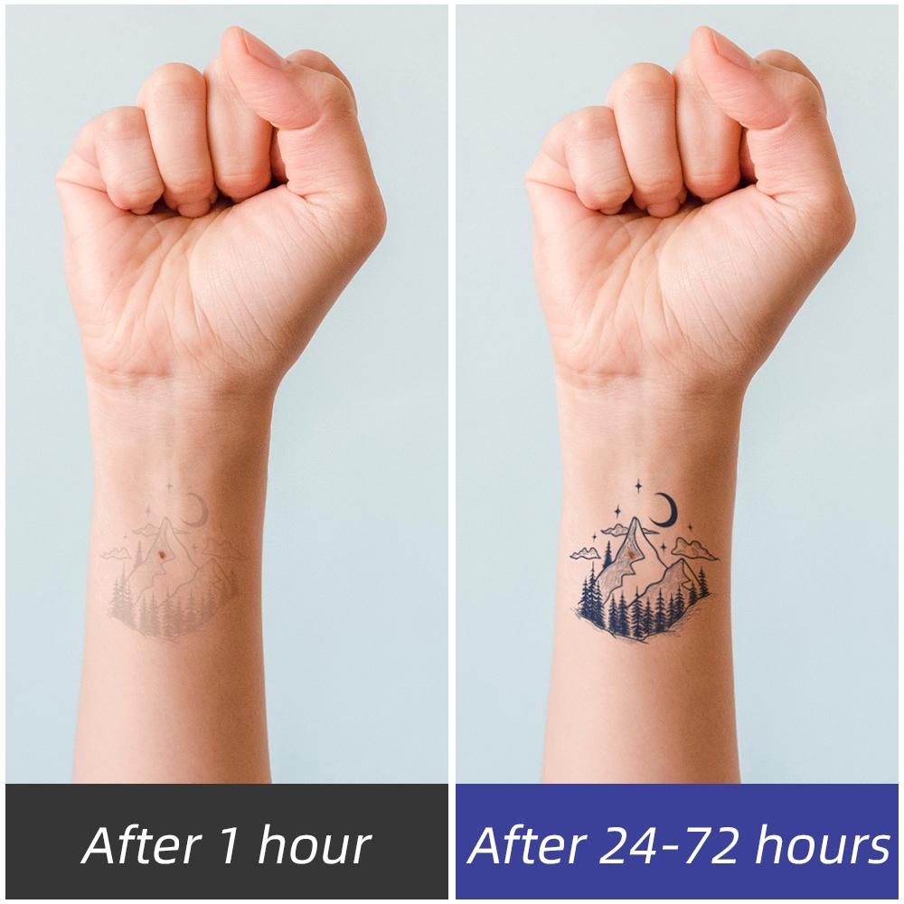 1 Sheet Waterproof But Removable Semi Permanent Herb Tattoo Full Arm Tattoo Tiger Lion Flower Tattoos for Men And Women