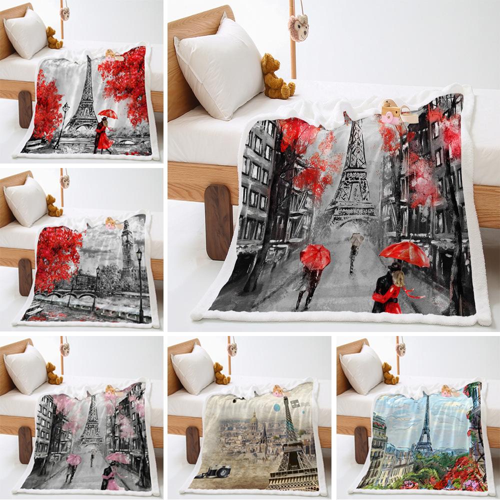 Blanket Thickened Lamb Wool Crystal Fleece Romantic Couple Blanket Four Seasons Blanket One Piece