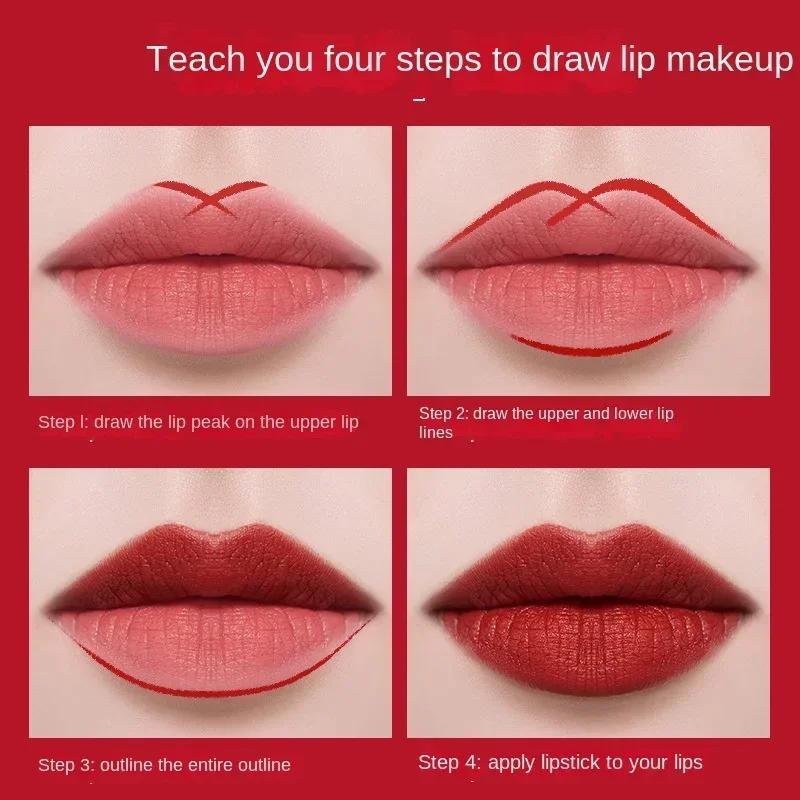3D Красный матовый карандаш для губ Plumping Stain Lipstick Natural Lip Liner Pro Outline The Lips Contour Make Up Водостойкий Nude Pink