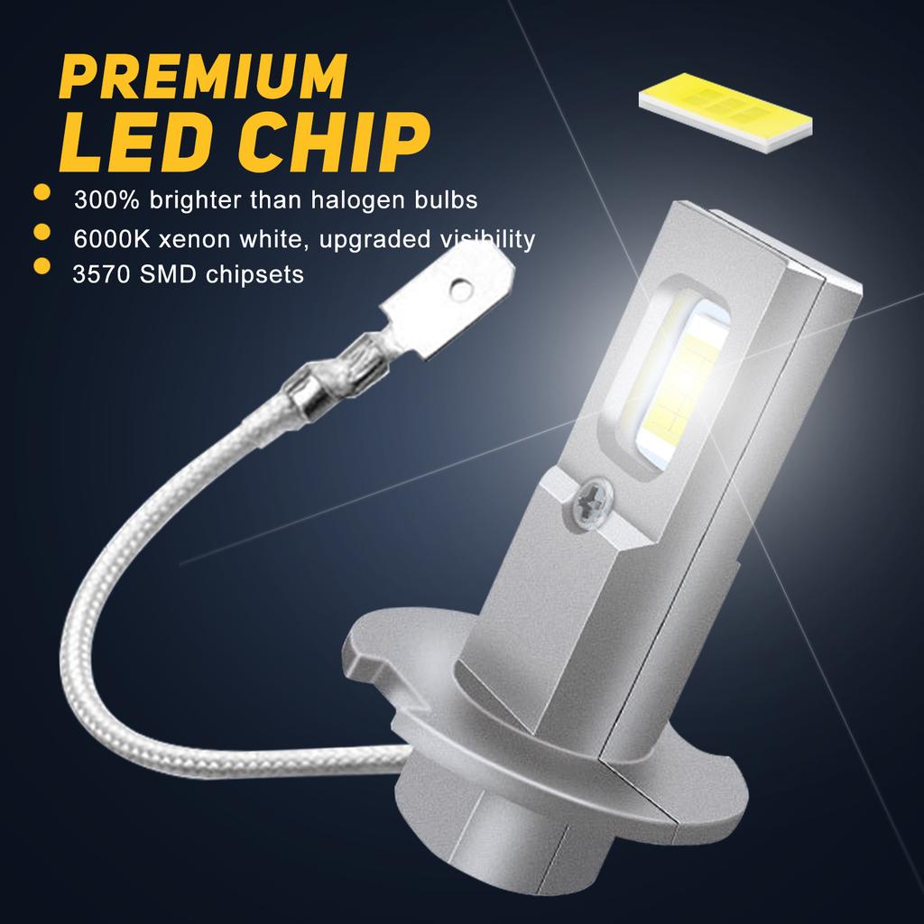 2 шт. H3 светодиодные противотуманные фары 6000K ксеноновые белые чрезвычайно яркие светодиодные лампы H3 для противотуманных фар автомобиля фургона дневные ходовые огни DRL