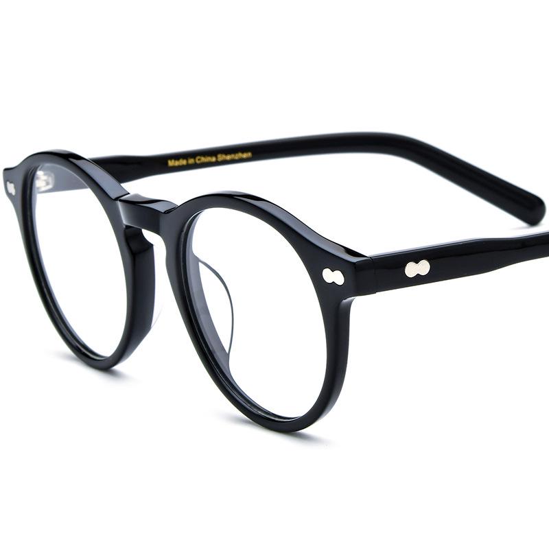 Korean Style Acetate Round Glasses Frame for Men and Women - Retro Myopia Glasses