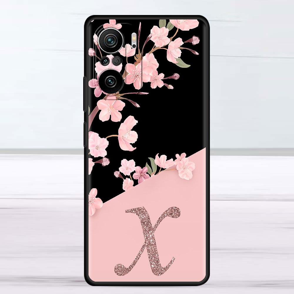 Чехол для Xiaomi Redmi Note 11 9S 10 9 8 7 9A 9C 9i K40 8T 10C 9T K50 силиконовый чехол для телефона на заказ с цветком вишни Initial M