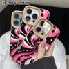 Phone Case: 2D flat lambskin suitable for iPhone 18, 17, 16, 15, 14, 13Pro protective case, pink background, Christmas and Halloween gift
