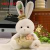 Cute Plaid Dress Cartoon Rabbit Plush Toy For Children Gift And Decoration Room