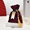 Korean Velvet Drawstring Tassel Bag Velvet Candy Box Gift Bags Candy Storage Pouches Wedding Birthday Party Jewelry Organizer