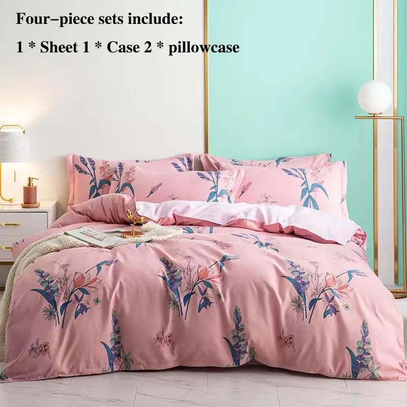 Печатная кровать, одиночные листы из четырех частей, набор домов для домашних кроватей