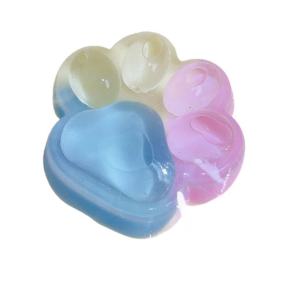 Three-color Rainbow Mini Cat Paw Squeeze Toy Poached Egg Pinch Decompression Toy Practical Jokes