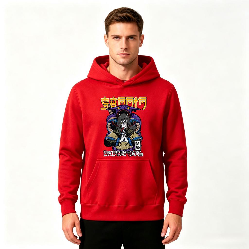 Men's Crewneck Sweatshirt Cool Anime Snake Character Print Casual Long Sleeve Pullover Hoodie for Daily Wear
