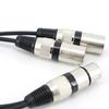 30см 3-контактный XLR гнездо на 2 XLR штекера Y-разветвитель Микрофонный DJ-кабель Переходник 2-сторонний 3-жильный 3-контактный штекер на гнездо 30см шнур