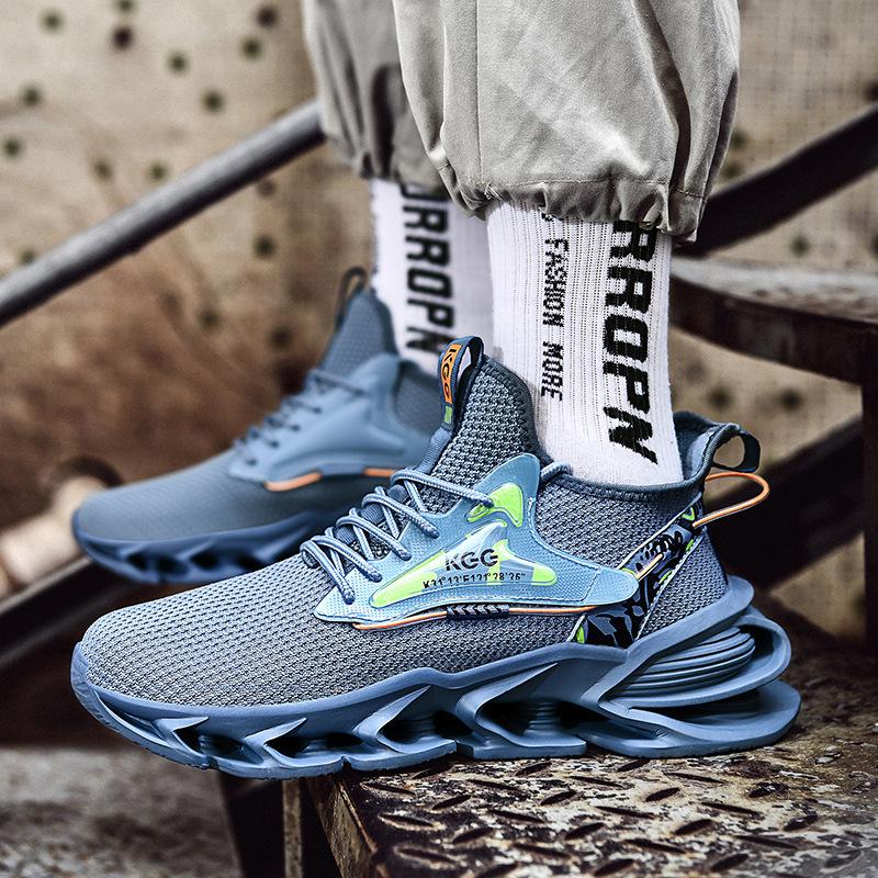 Мода 2024 Весна Новинка Мода Blade Shoes Flying Woven Breathable Trend Мужская обувь Повседневные кроссовки на толстой подошве