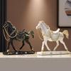 Resin Running Horse Statue Miniature Simulation Pony Figurine Animal Sculpture Home Office Desktop Decoration Ornament
