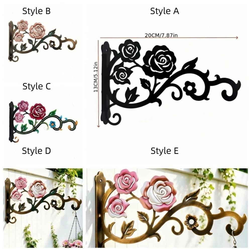 Rustproof Metal Plant Hook Hollow Flower Basket Hook Outdoor Hanging Hook Courtyard Decoration