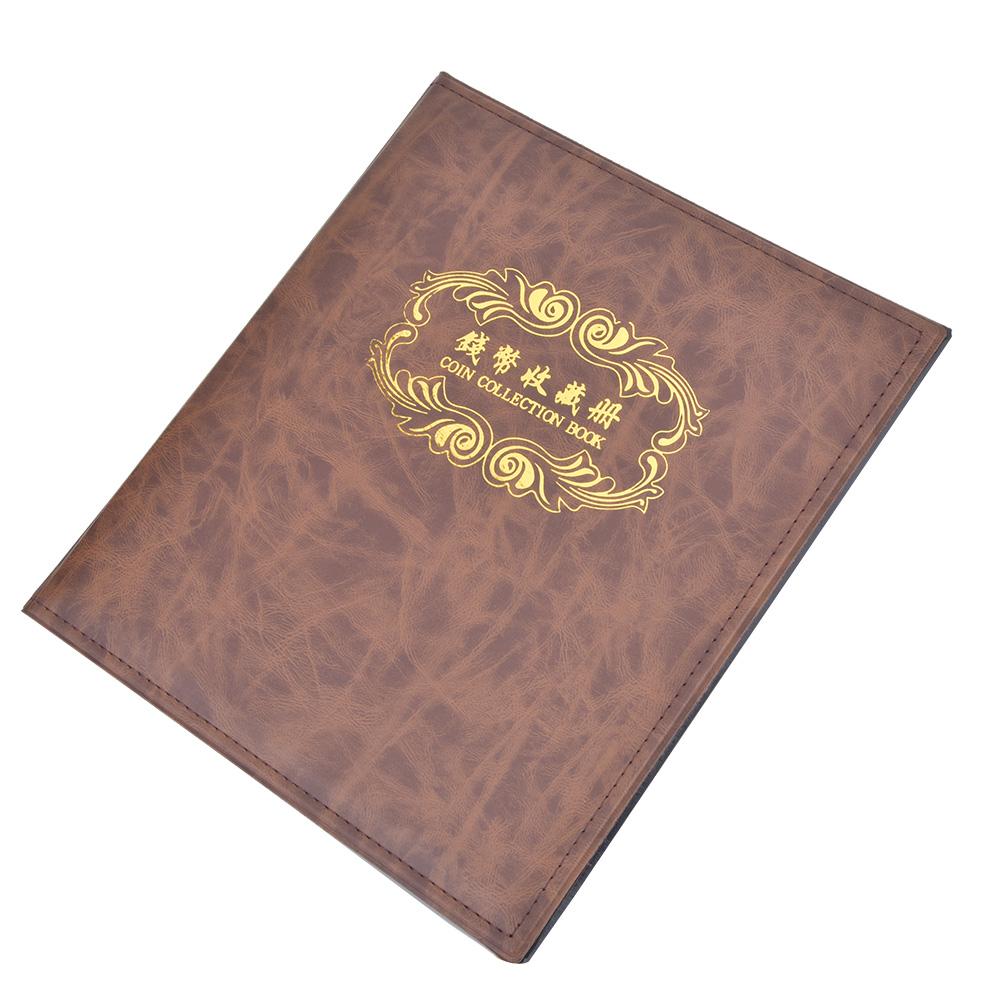 3 Hole Album Paper Money Banknote Collection Book PU Leather Cover Collecting Holder