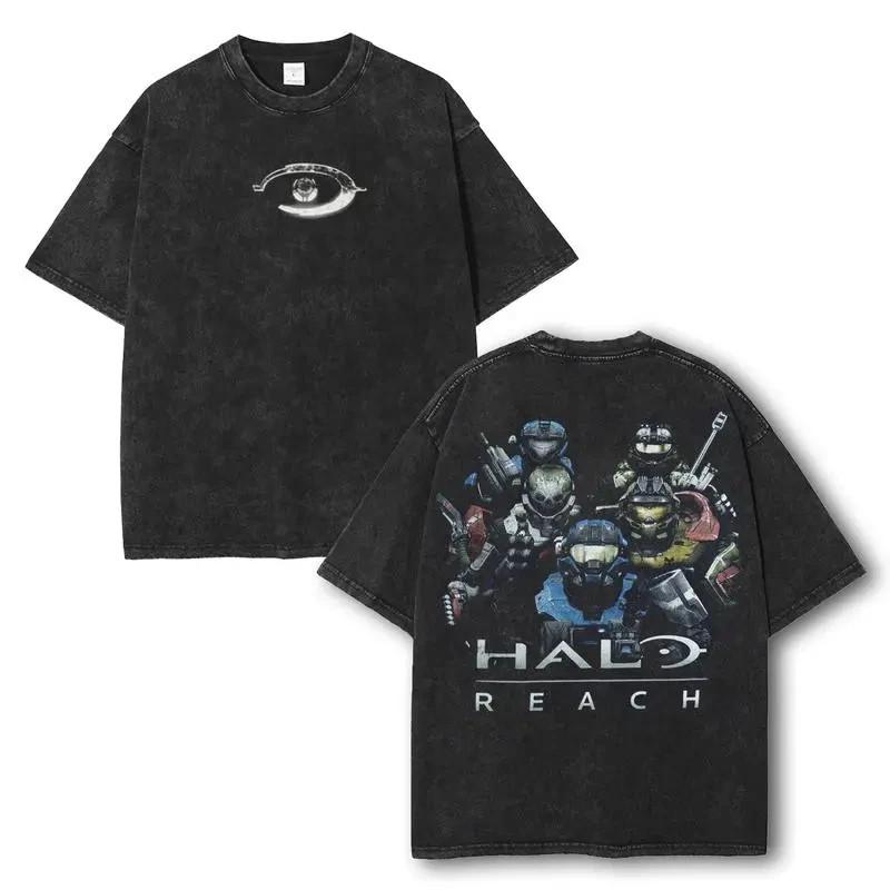 Halo Reach Noble Team Unisex Washed Cotton T-Shirt, RPG graphic tees