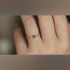 925 стерлингового серебра мода хвост кольцо для женщин покрытие 14k золото простой дизайн инкрустированные изумруды свадебные украшения аксессуары