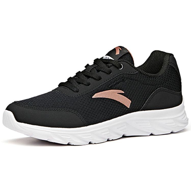 Anta Running Series Non-Slip Wear-Resistant Breathable Lightweight Low-Top Running Shoes Women Sneakers Black Gold 922115571-3