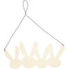 Decorative Objects - Assortment of Four Hanging Rabbits - 25 X 11 Cm - White - Indoor