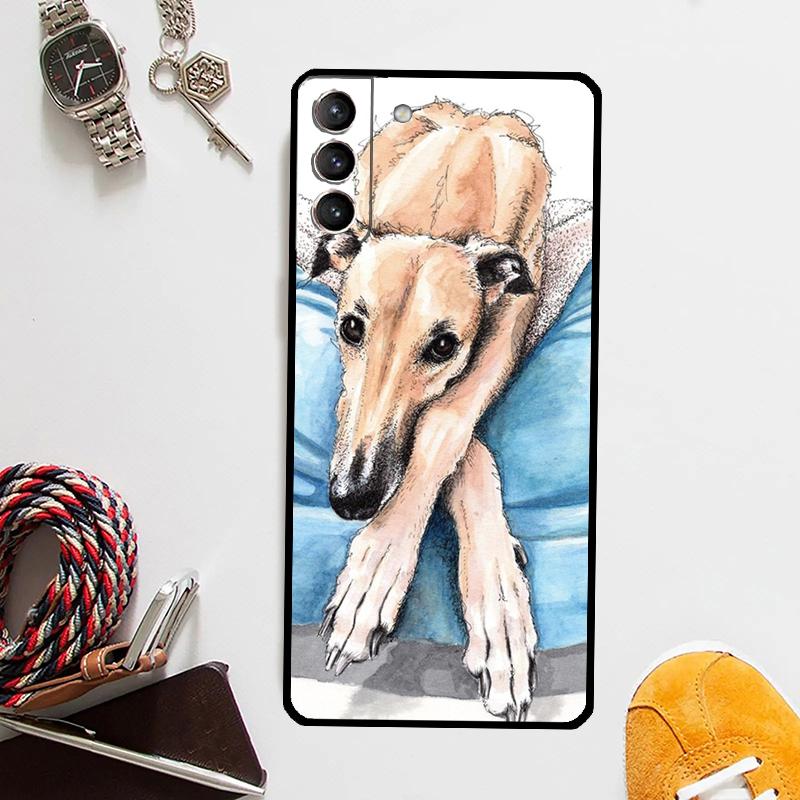 Galgo Greyhound Dog Case For Samsung Galaxy S24 Ultra S20 S21 S22 S23 Plus S9 S10 S24 FE S25 Ultra Cover Coque