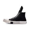 Rick Owens X TURBODRK Chuck 70 High Black Unisex Sneakers Egret White 172344C