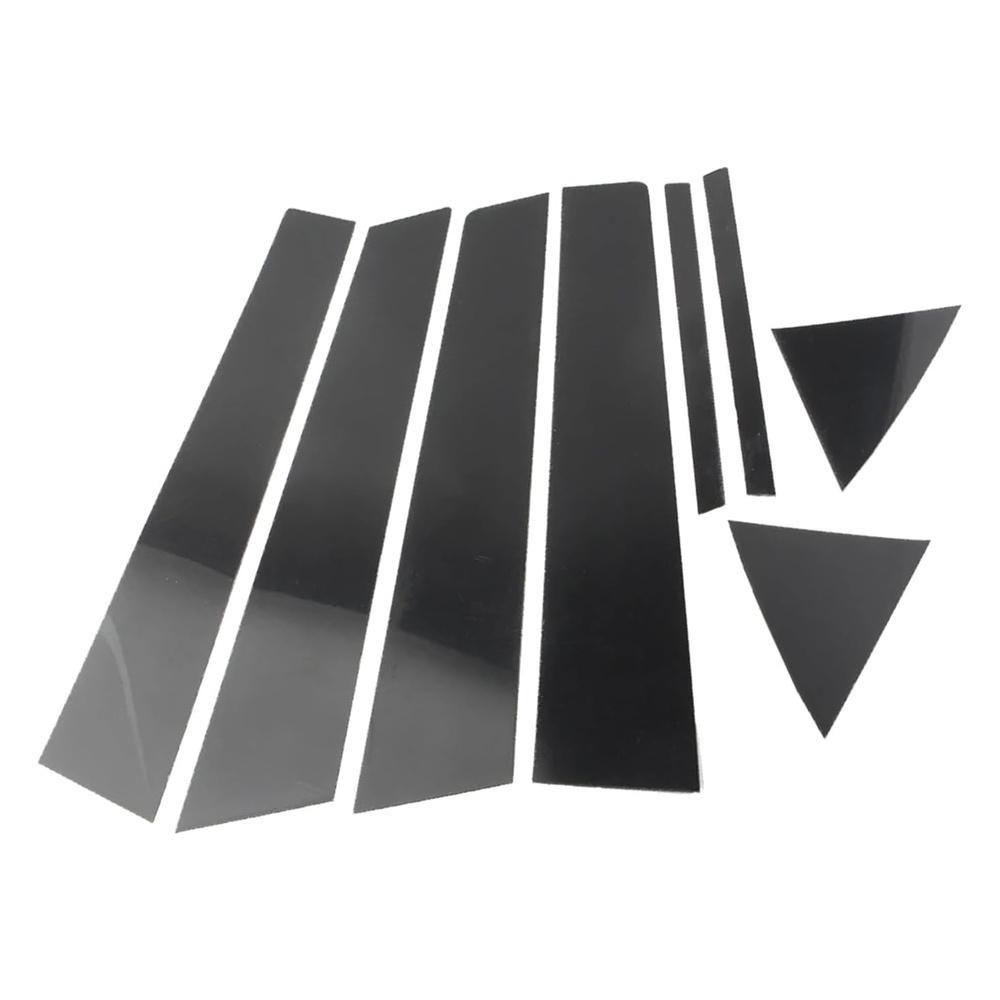 8x Glossy Black Pillar Posts Door Trim Cover For Hyundai Elantra 2017-2020 Sedan