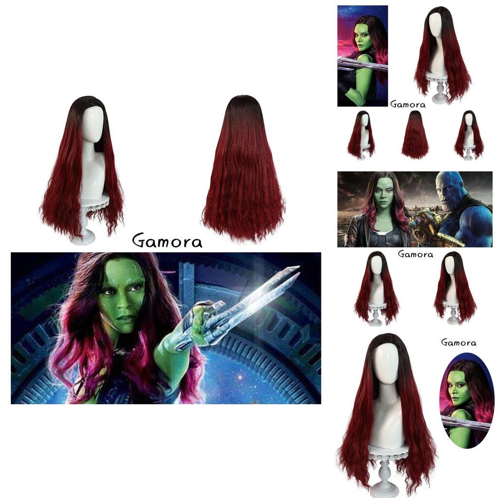 Marvel Superhero Costume Wig Gamora Inspired Wig For Women